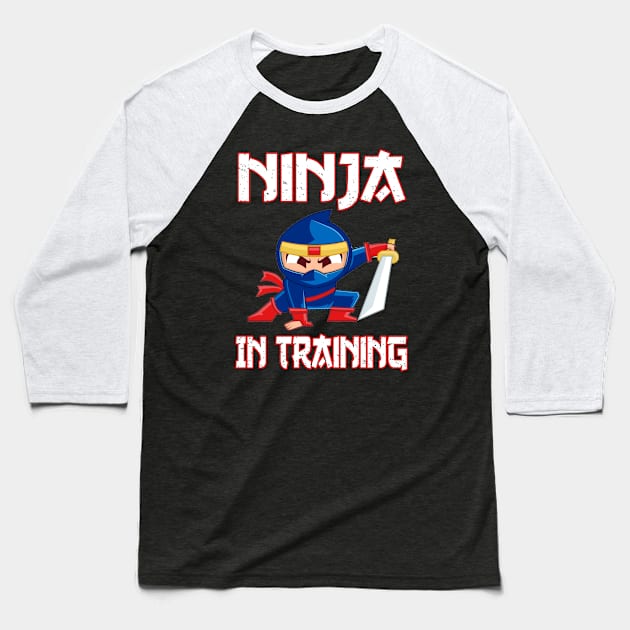 Ninja In Training Baseball T-Shirt by pho702